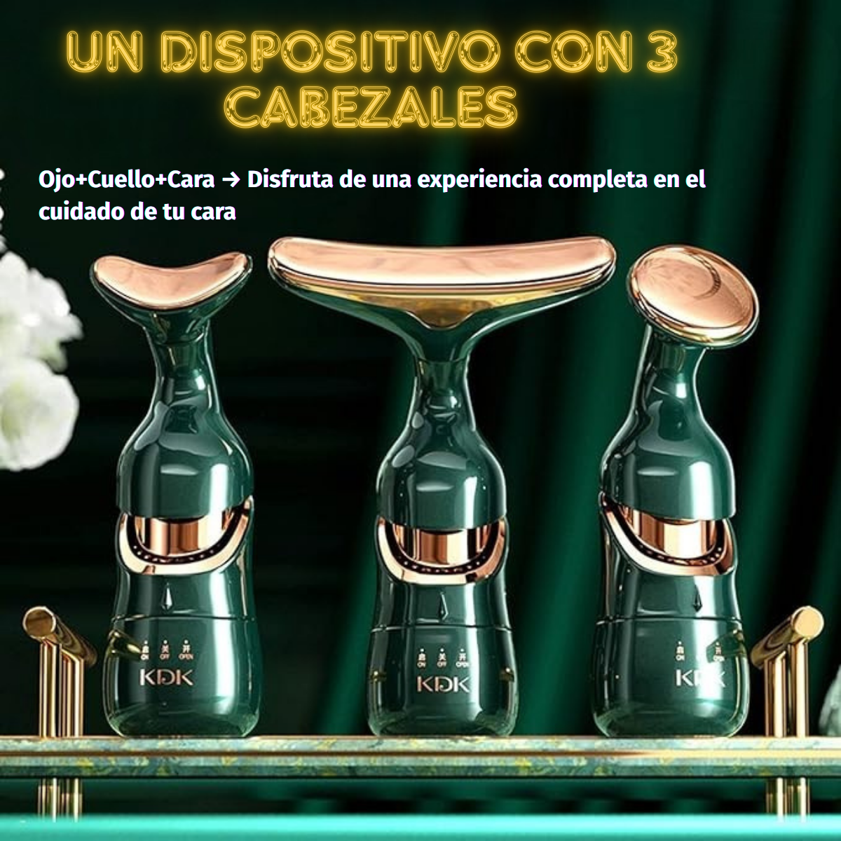 Masajeador Facial 3 en 1 Antipapada y Reafirmante